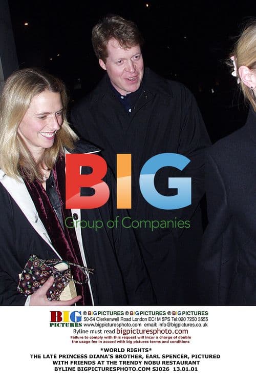 Earl Spencer Dines with Friends at Nobu