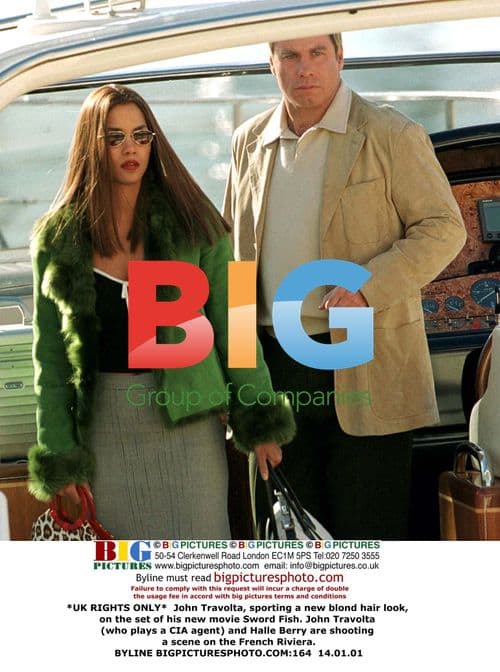 John Travolta on set of Sword Fish