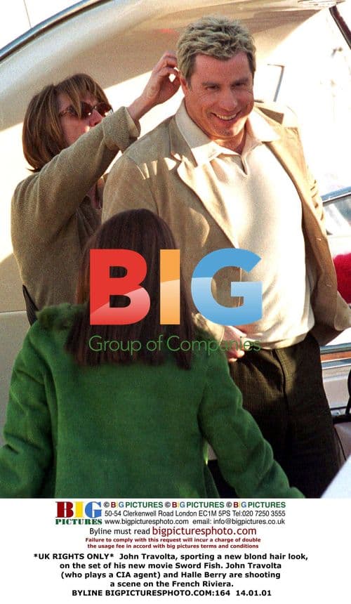 John Travolta on set of Sword Fish