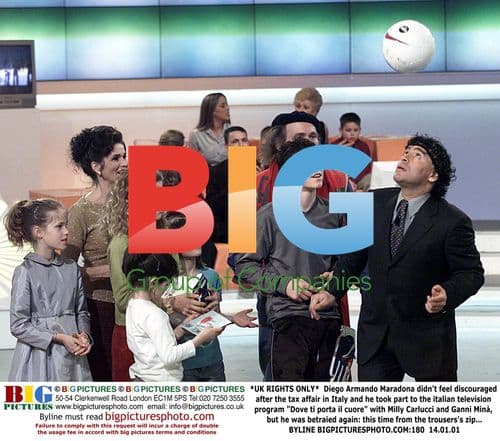 Maradona's Wardrobe Malfunction on Italian TV
