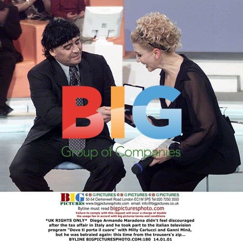 Maradona appears on Italian TV show