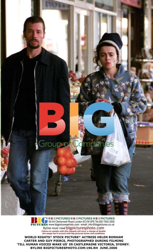 Helen Bonham Carter & Guy Pearce filming 'Till Human Voices Wake Us'