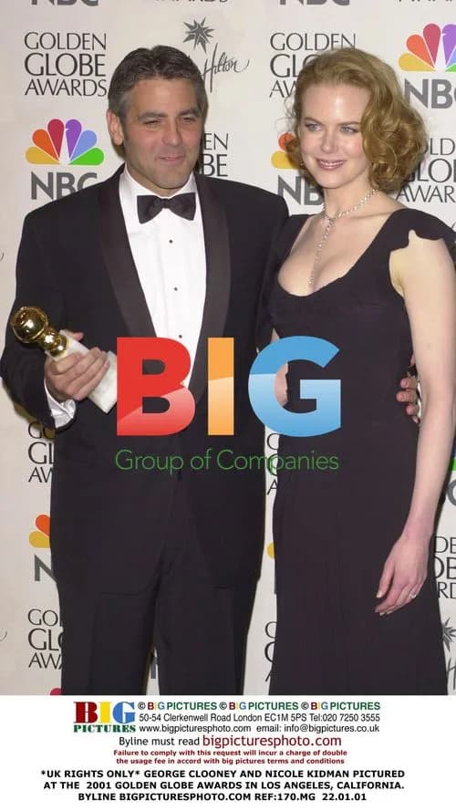 George Clooney and Nicole Kidman at 2001 Golden Globes