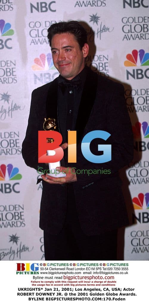Robert Downey Jr. at 2001 Golden Globes