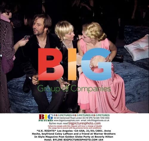 Anne Heche and Coley Laffoon at Golden Globe Party
