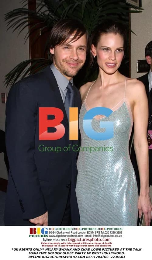 Hilary Swank and Chad Lowe at Talk Magazine Golden Globe Party