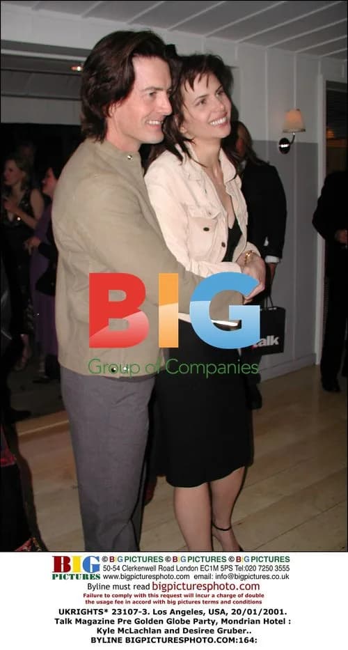 Kyle McLachlan and Desiree Gruber at Talk Magazine Pre Golden Globe Party