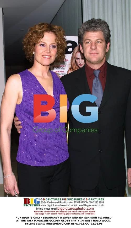 Sigourney Weaver and Jim Simpson at Talk Magazine Party
