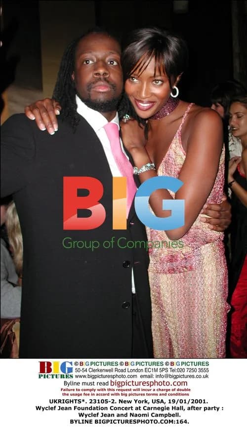 Wyclef Jean and Naomi Campbell at Wyclef Jean Foundation Concert