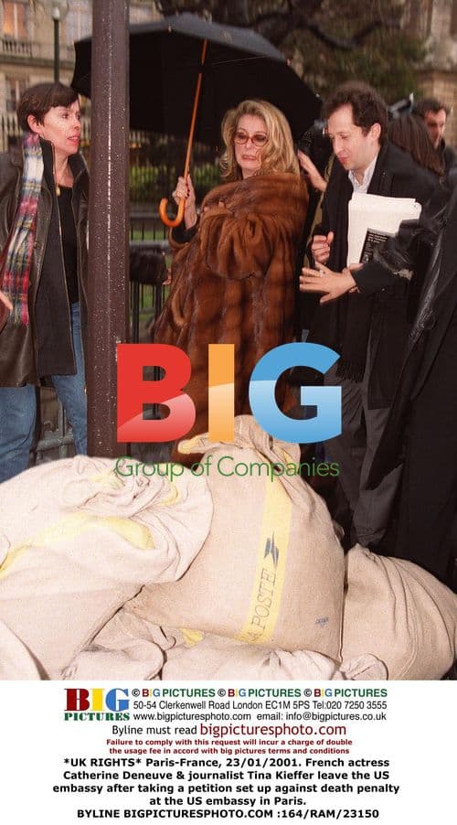 Catherine Deneuve & Tina Kieffer leave US embassy in Paris