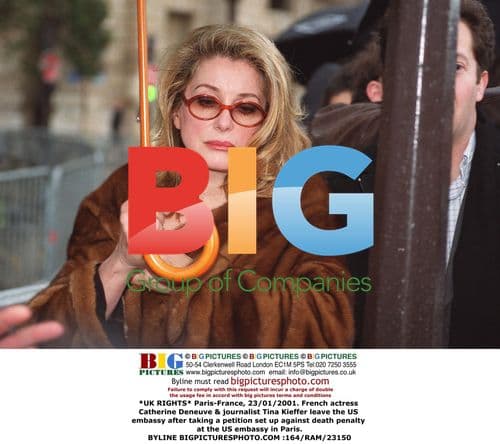 Catherine Deneuve & Tina Kieffer leave US embassy in Paris