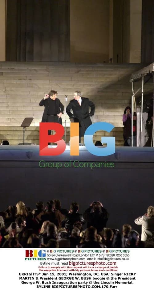 Ricky Martin & President Bush Boogie at Inauguration