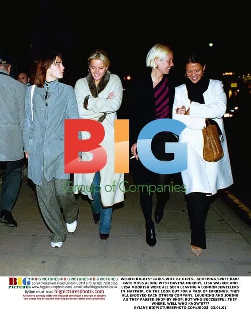 Kate Moss and friends shop for earrings in Mayfair