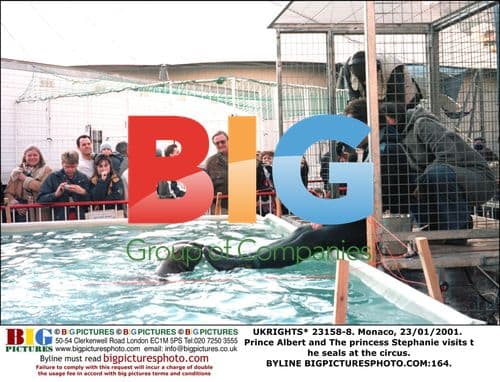 Prince Albert and Princess Stephanie visit seals