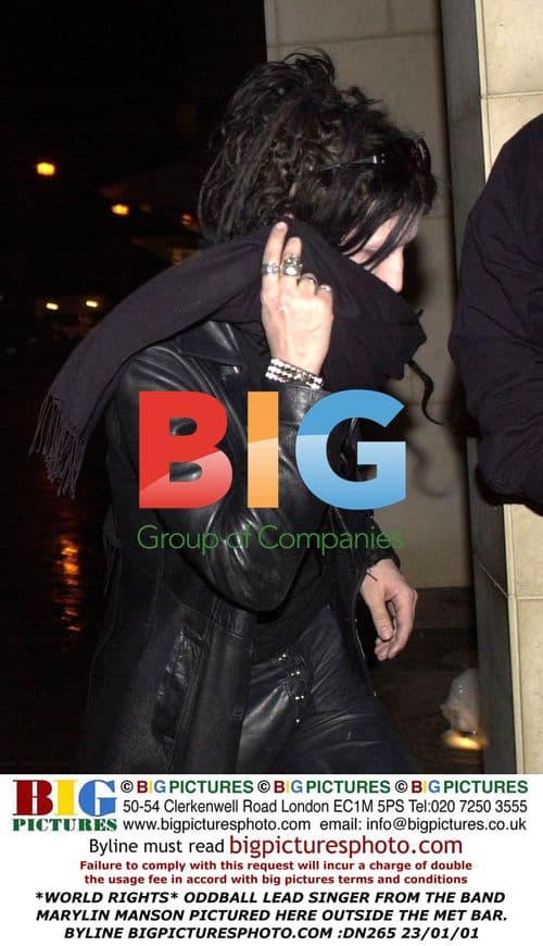 Marilyn Manson outside Met Bar