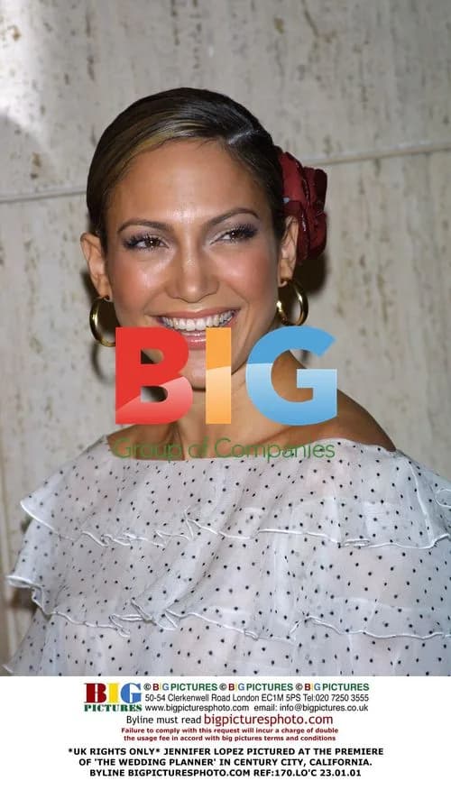 Jennifer Lopez at 'The Wedding Planner' Premiere