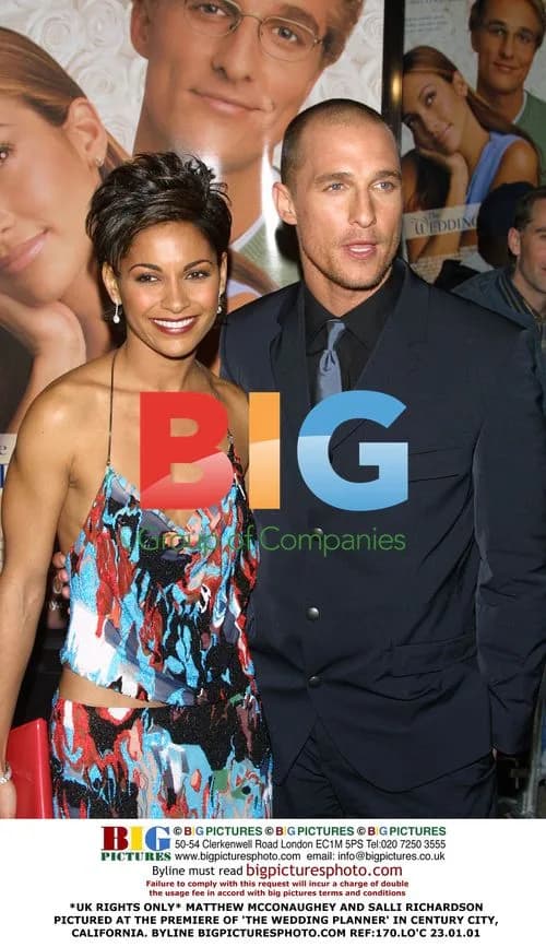 Matthew McConaughey and Salli Richardson at 'The Wedding Planner' Premiere