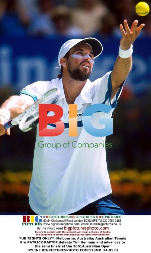 Patrick Rafter defeats Tim Henman at 2001 Australian Open