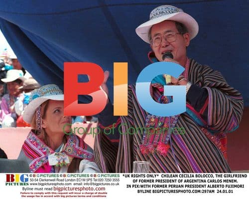 Cecilia Bolocco and Alberto Fujimori