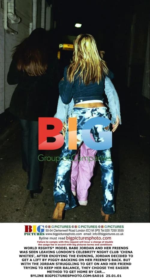 Model Jordan Leaves Club with Friends