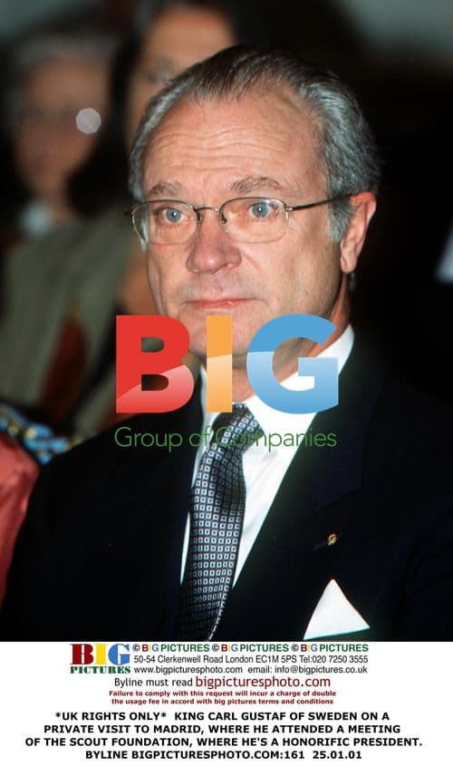 King Carl Gustaf Visits Madrid for Scout Foundation Meeting
