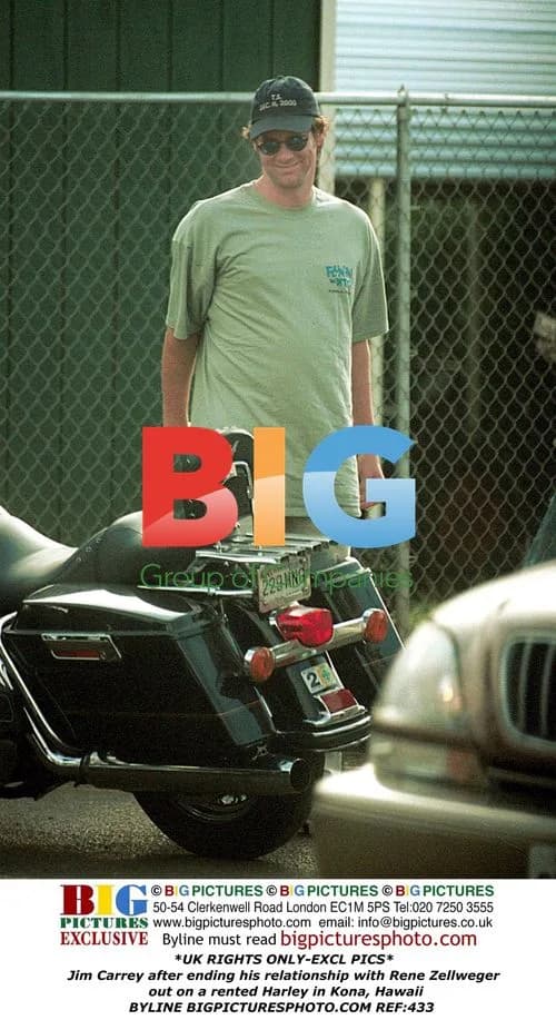 Jim Carrey on rented Harley in Hawaii