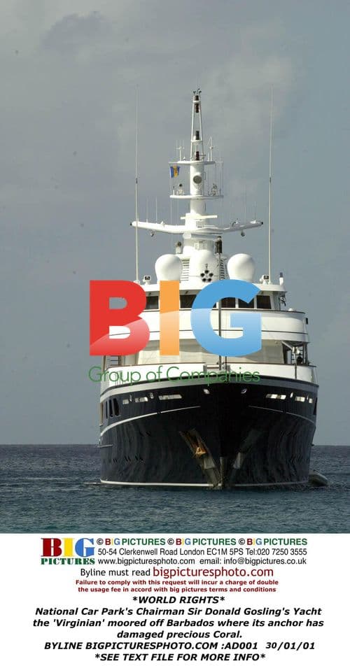 Sir Donald Gosling's Yacht 'Virginian' Damages Coral in Barbados
