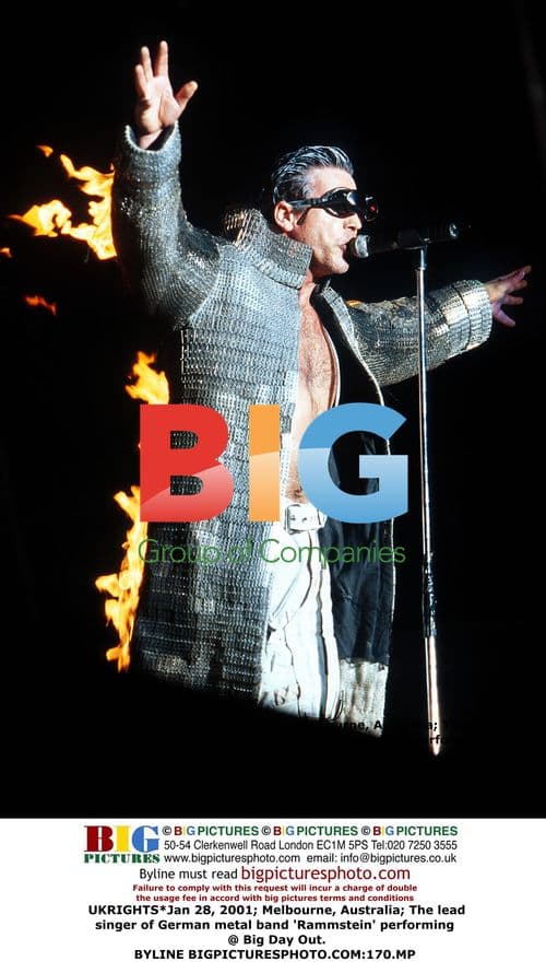 Rammstein lead singer at Big Day Out