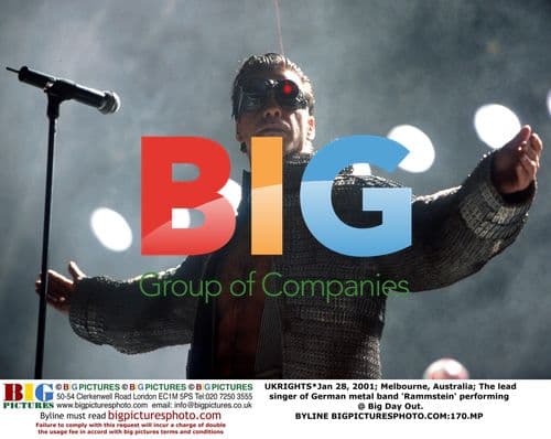 Rammstein lead singer at Big Day Out