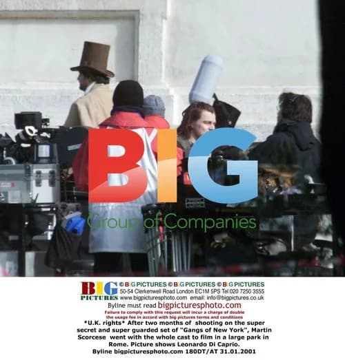Leonardo DiCaprio on "Gangs of New York" set in Rome