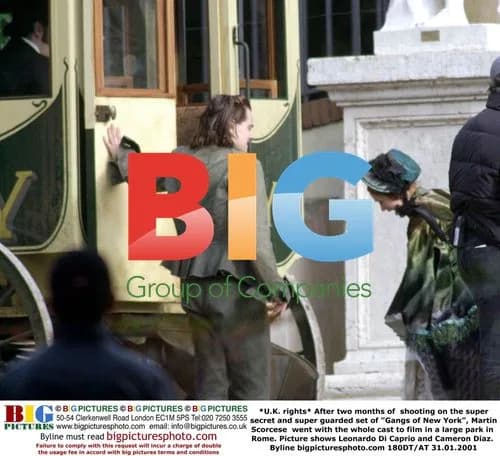 Cast of "Gangs of New York" Filming in Rome