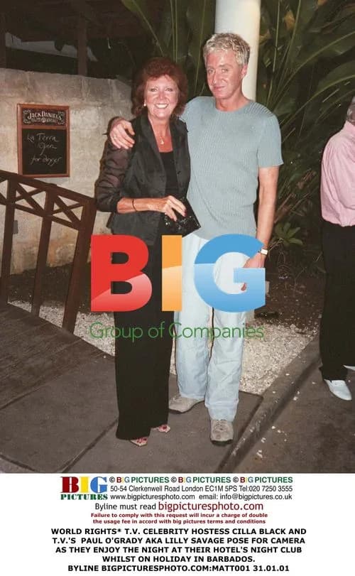Cilla Black and Paul O'Grady in Barbados