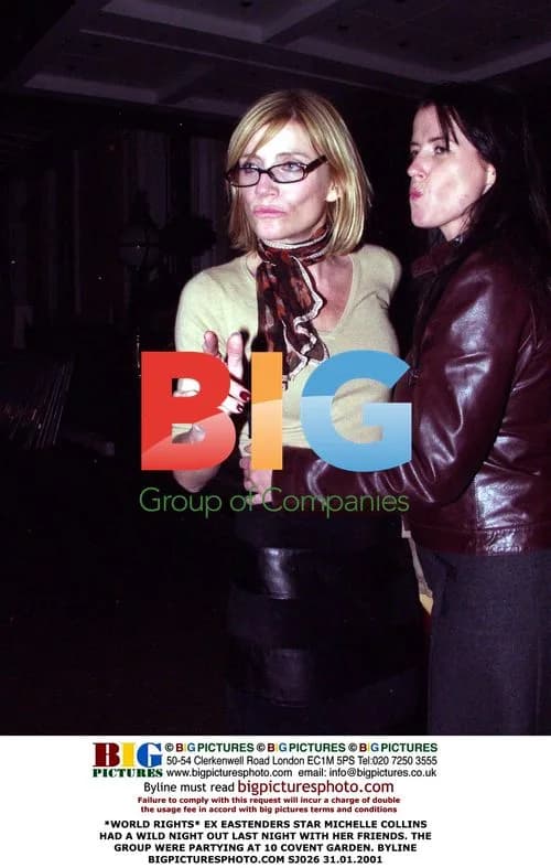 Michelle Collins Parties with Friends