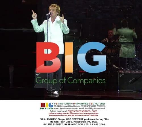 Rod Stewart performs during 'The Human Tour'