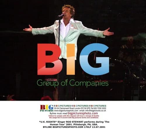 Rod Stewart Performs During 'The Human Tour'
