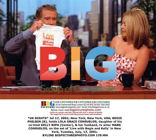 Regis Philbin holds Kelly Ripa's daughter Lola Grace Consuelos