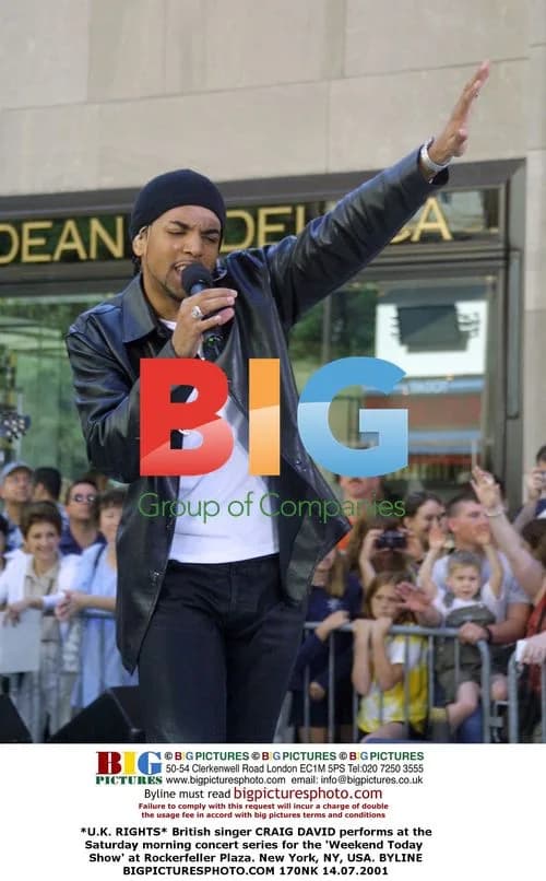 Craig David performs at Weekend Today Show