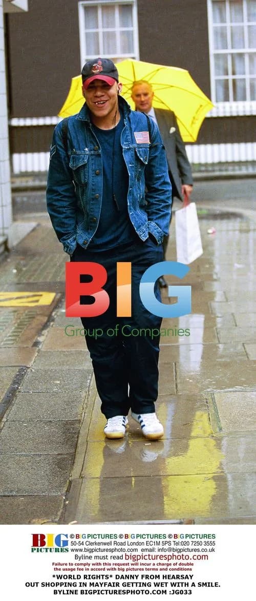 Danny from Hearsay out shopping in Mayfair