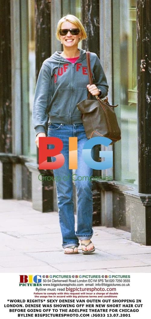 SEXY DENISE VAN OUTEN OUT SHOPPING IN LONDON