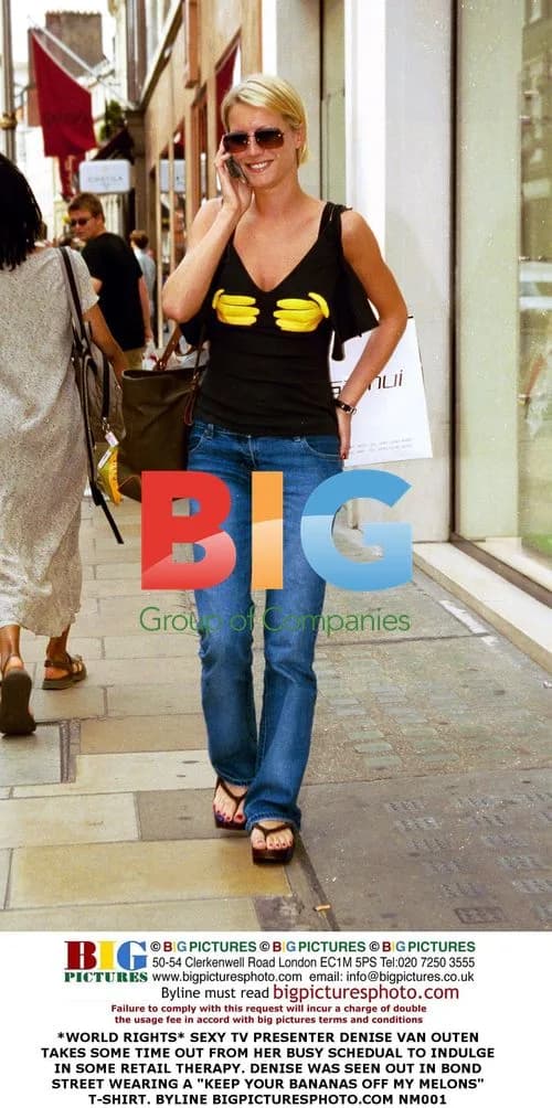 TV Presenter Denise Van Outen on Bond Street