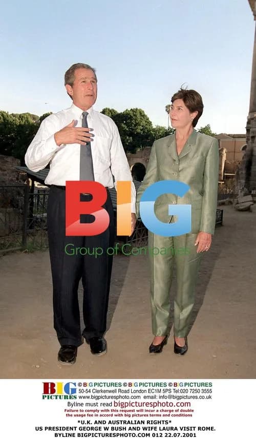 George W. Bush and Laura in Rome