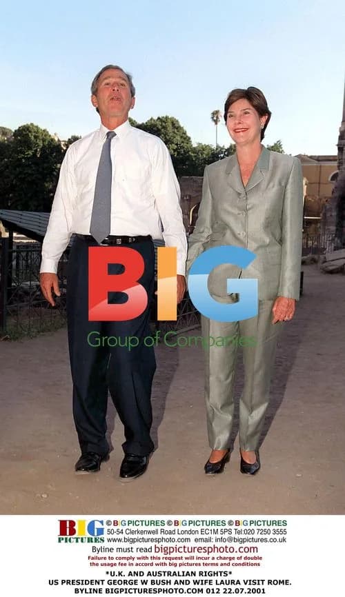 George W. Bush and wife Laura visit Rome