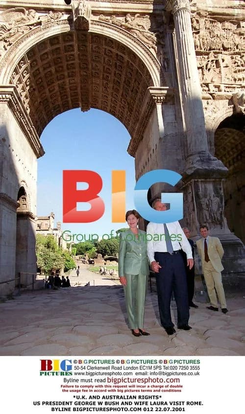 George W. Bush and Wife Laura Visit Rome