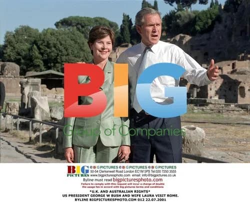 George W. Bush and wife Laura visit Rome