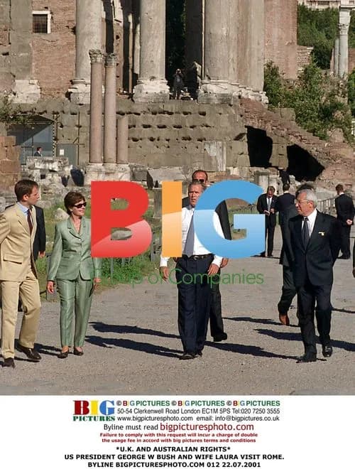 George W. Bush and wife Laura visit Rome