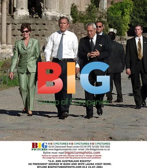 Bush and Wife Visit Rome