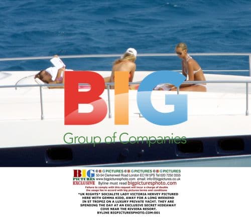 Victoria Hervey and Gemma Kidd on Luxury Yacht in St Tropez