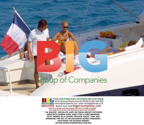 Lady Victoria Hervey and Gemma Kidd in St Tropez