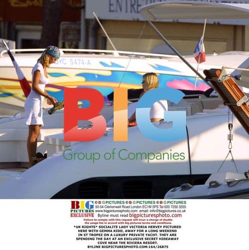 Victoria Hervey and Gemma Kidd in St Tropez