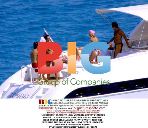 Lady Victoria Hervey & Gemma Kidd Yacht in St Tropez